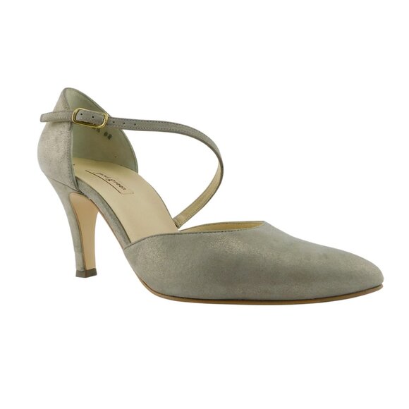 PAUL GREEN Shimmer Metallic Nubuck d'Orsay Cut Mary Jane Heel Pumps 6US / 3.5UK - Picture 1 of 8